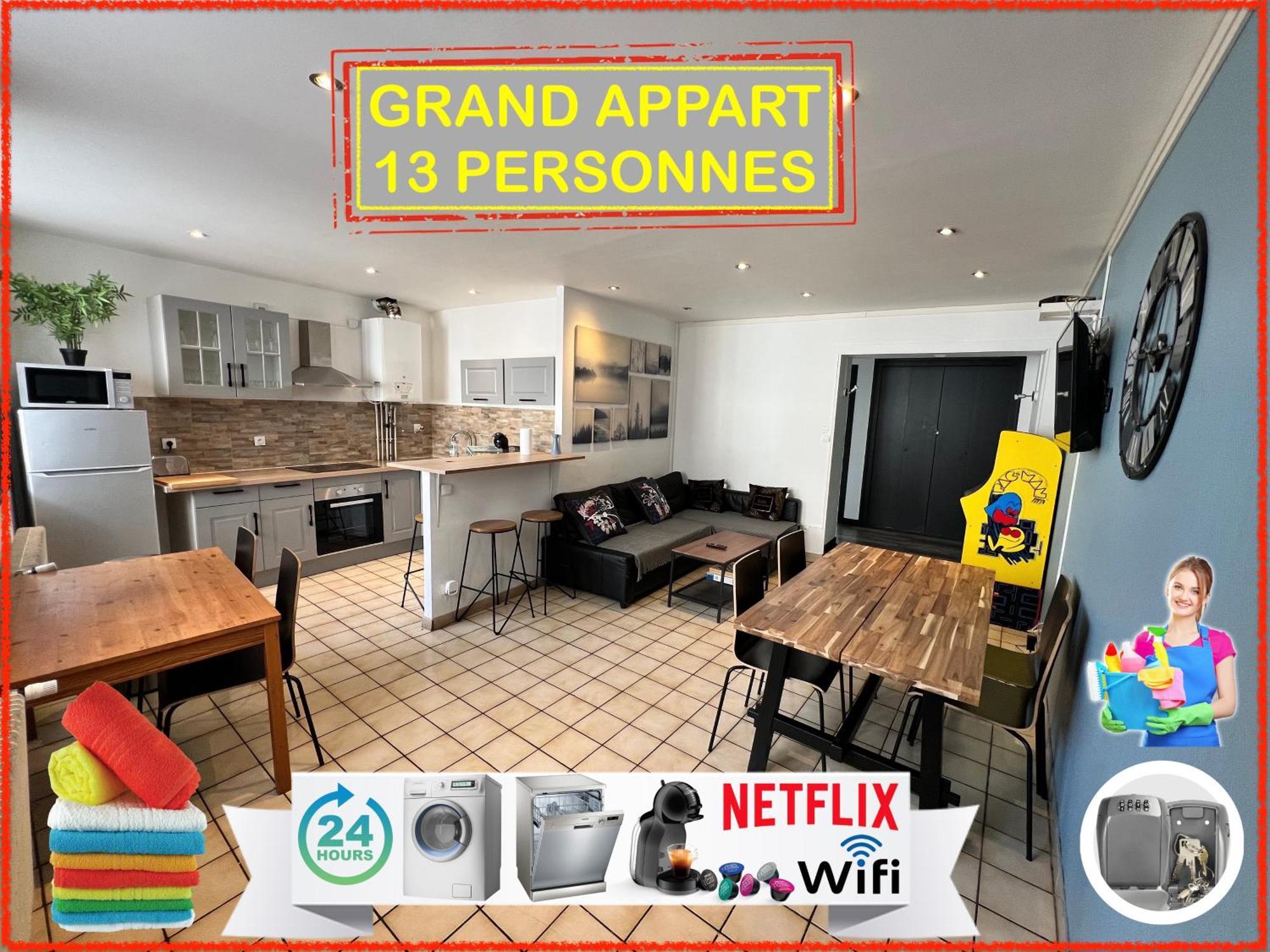09 Chic & Cosy Grand Appart 4 Pieces 75M2 Hypercentre Wifi Smart Tv Netflix 圣艾蒂安 外观 照片